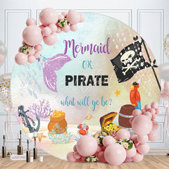 Lofaris Mermaid Or Pirate Circle Gender Reveal Backdrop