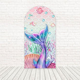 Mermaid Scales Ocean Sparkle Arch Backdrop For Underwater Party