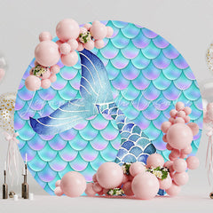Mermaid Tail Round Backdrop for Underwater Celebration