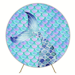 Mermaid Tail Round Backdrop for Underwater Celebration