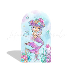 Mermaid Theme Birthday Baby Shower Party Background Arch Backdrop Wall Cloth Cover