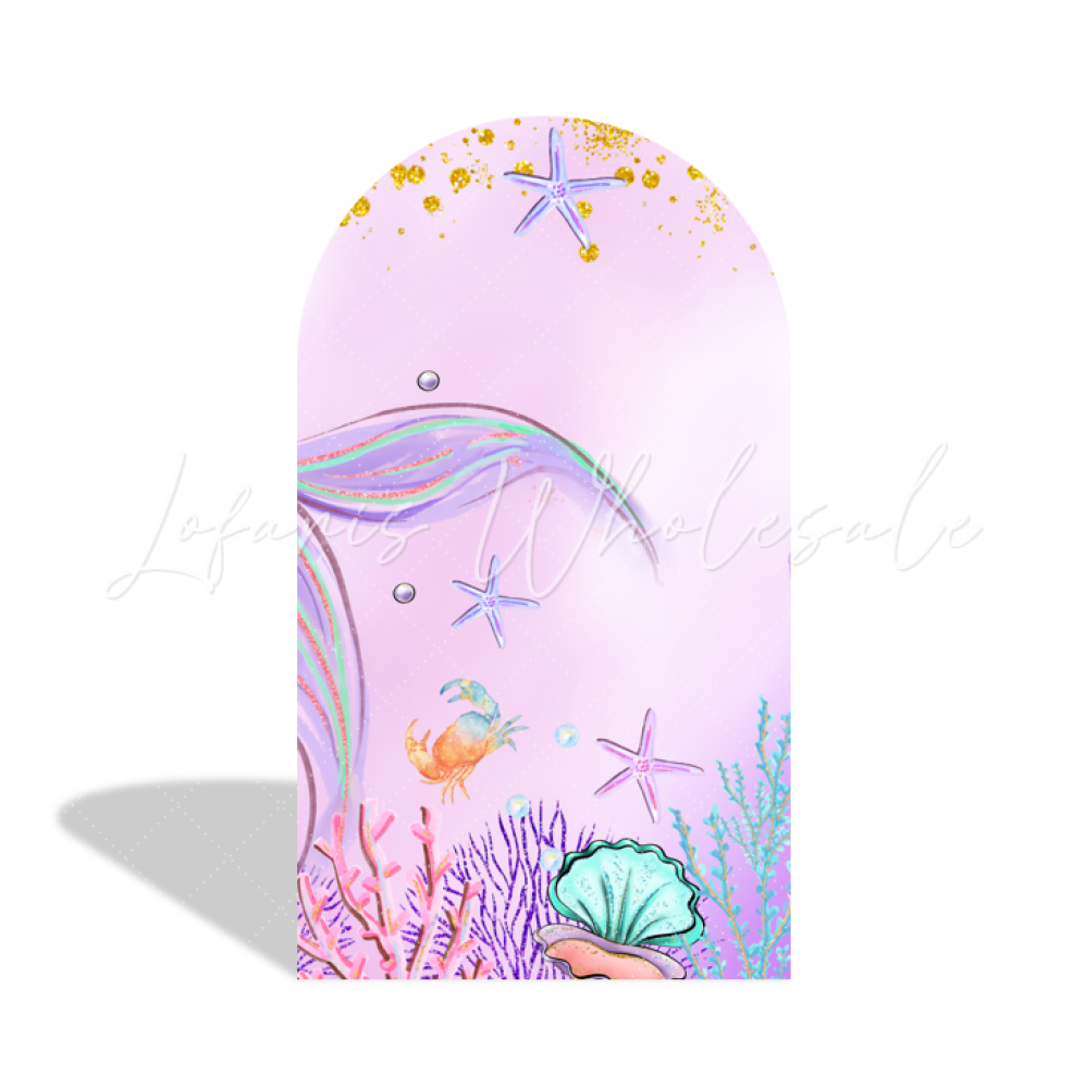 Mermaid Theme Birthday Baby Shower Party Background Arch Backdrop Wall Cloth Cover