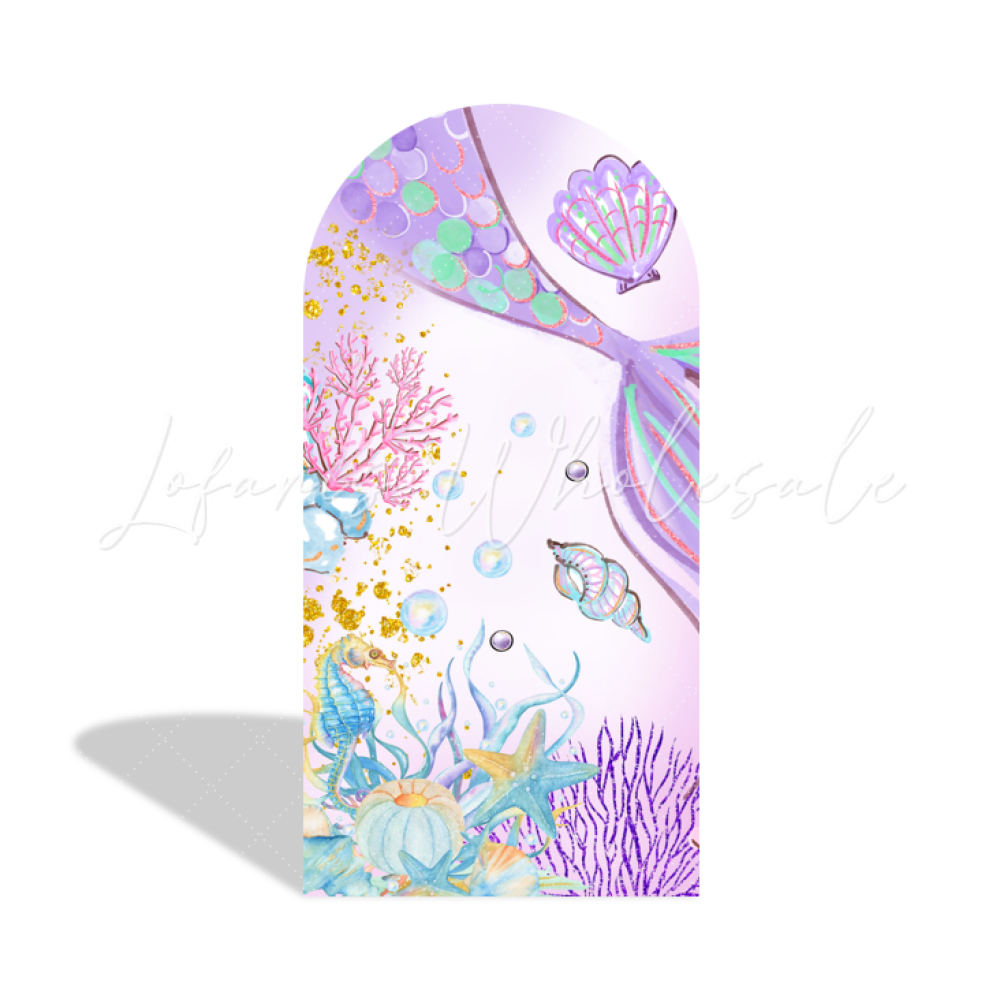 Mermaid Theme Birthday Baby Shower Party Background Arch Backdrop Wall Cloth Cover