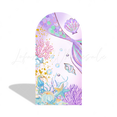 Mermaid Theme Birthday Baby Shower Party Background Arch Backdrop Wall Cloth Cover