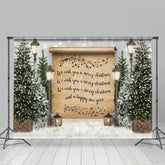 Lofaris Merry Christmas Lights Tree Snow Bokeh Backdrop for Party