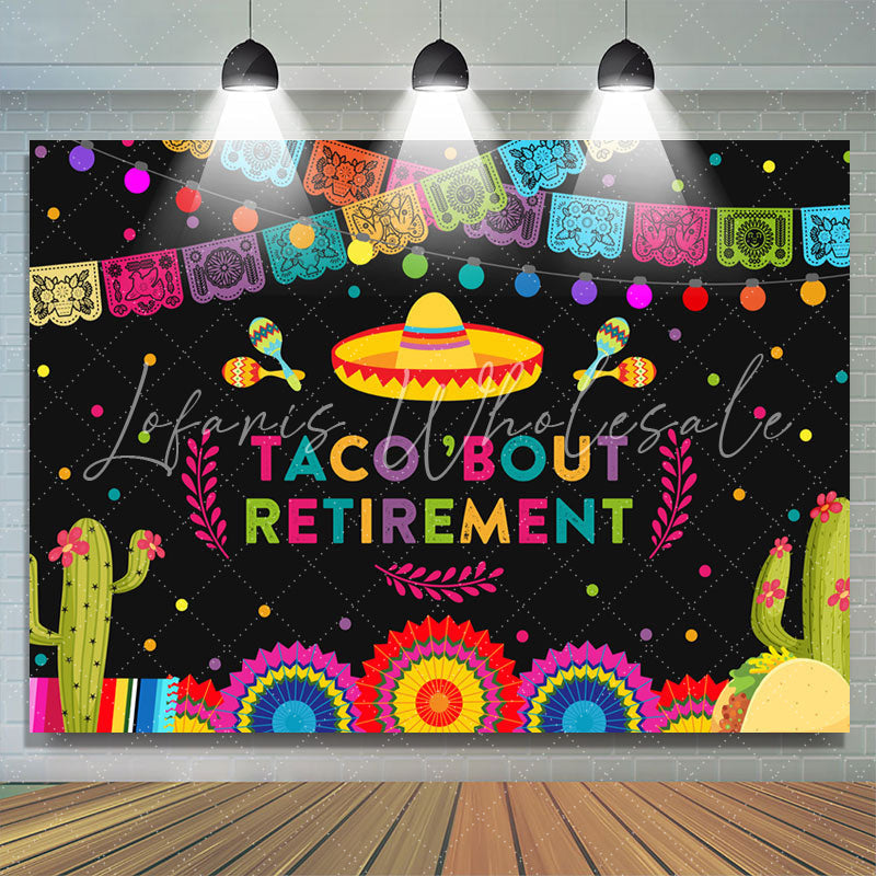 Lofaris Mexican Hat Cactus Black Tacobout Retirement Backdrop
