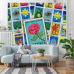 Lofaris Mexico Loteria Card Theme Happy Birthday Backdrop