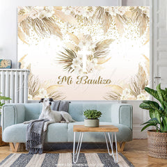 Lofaris Mi Bautizo Floral Themed Boho Baby Shower Backdrop