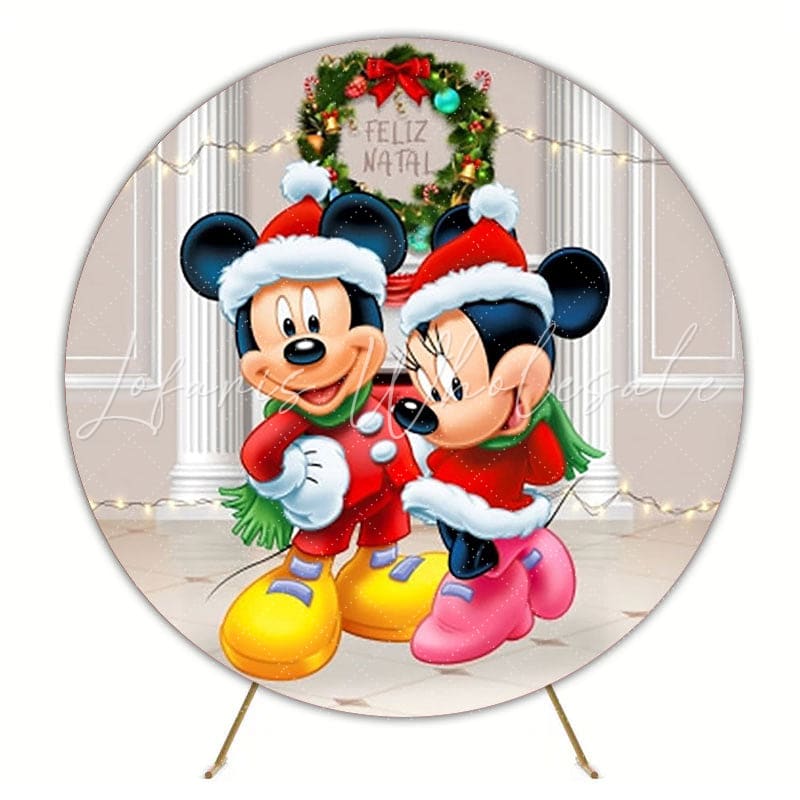 Mickey And Minnie Classic Round Backdrop For Cartoon Celebrations