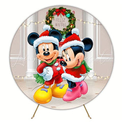 Mickey And Minnie Classic Round Backdrop For Cartoon Celebrations