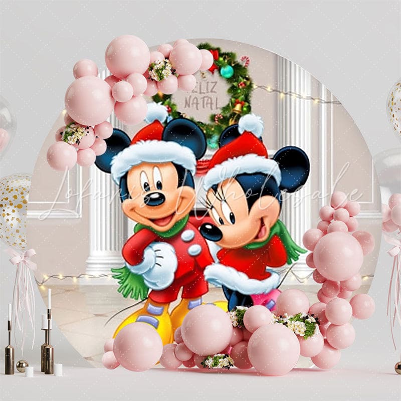Mickey And Minnie Classic Round Backdrop For Cartoon Celebrations