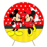 Mickey And Minnie Classic Round Backdrop For Cartoon Party