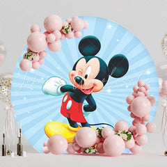 Mickey Mouse Classic Round Backdrop For Birthday Celebrations
