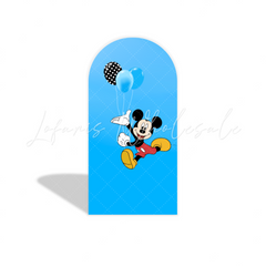 Mickey theme Birthday Party Arch Backdrop Wall Cloth Cover