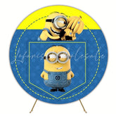 Minions Fun Adventure Round Backdrop For Cartoon Theme Event