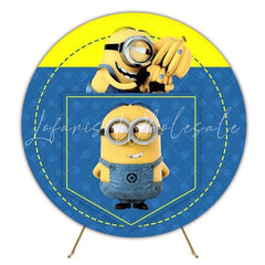 Minions Fun Adventure Round Backdrop For Cartoon Theme Event