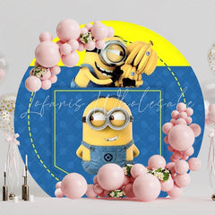 Minions Fun Adventure Round Backdrop For Cartoon Theme Event