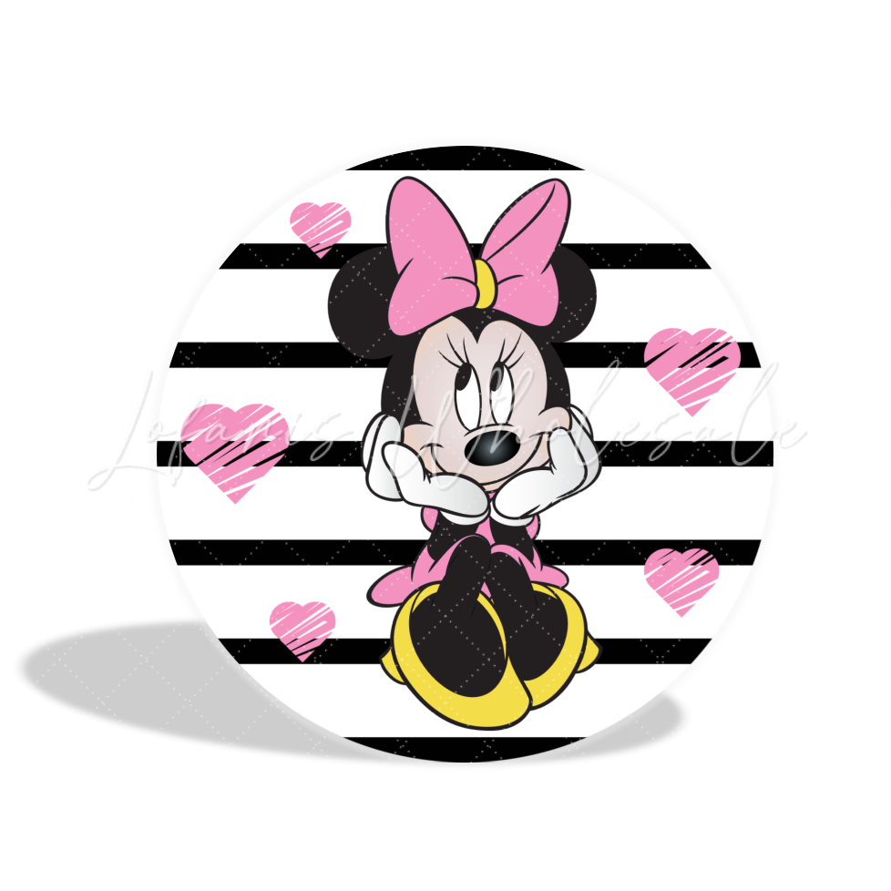 Minnie Birthday Party Round Backdrop Cover Plinth Cylinder Pedestal Cloth Cover