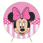 Minnie Mouse Inspired Round Backdrop For Birthday Celebration