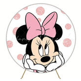 Minnie Mouse Inspired Round Backdrop For Magical Birthday