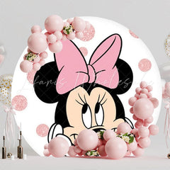 Minnie Mouse Inspired Round Backdrop For Magical Birthday
