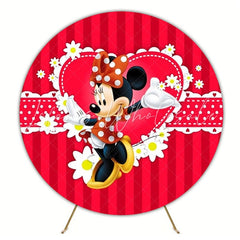 Minnie Mouse Round Backdrop For Fun Kids Party Celebration