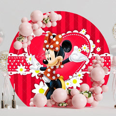 Minnie Mouse Round Backdrop For Fun Kids Party Celebration