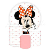 Minnie Mouse Themed Round Backdrop and Cylinders Kit for Birthday