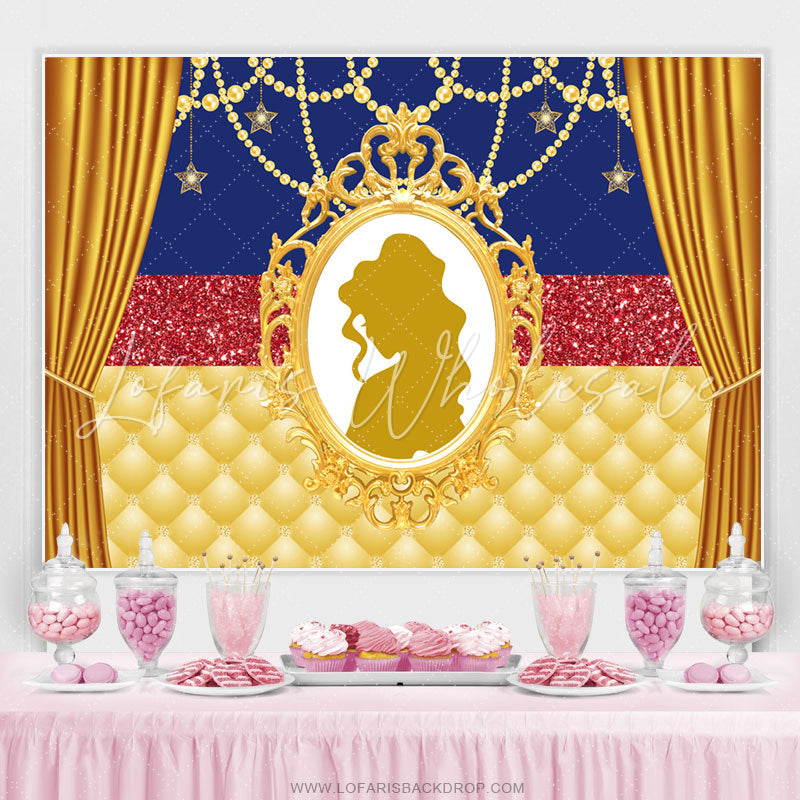 Lofaris Mirror Princess Theme Happy Birthday Backdrop For Girl