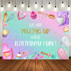 Lofaris Mixing Up Pink Purple Gradient Cake Smash Backdrop