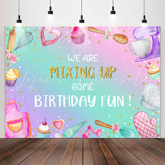 Lofaris Mixing Up Pink Purple Gradient Cake Smash Backdrop