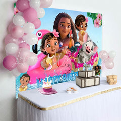 Moana Children Happy Birthday Party Backdrop For Photography