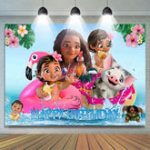 Moana Children Happy Birthday Party Backdrop For Photography