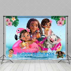 Moana Children Happy Birthday Party Backdrop For Photography