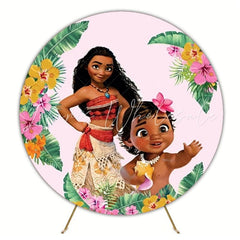 Moana Island Adventure Round Backdrop For Tropical Celebrations