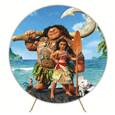 Moana Tropical Island Round Backdrop For Ocean Adventure Party