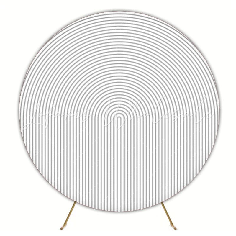 Modern Gray Round Backdrop For Sleek Party Celebration Fun