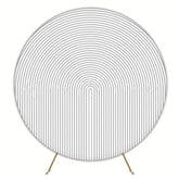 Modern Gray Round Backdrop For Sleek Party Celebration Fun