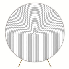 Modern Gray Round Backdrop For Sleek Party Celebration Fun