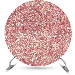 Lofaris Modern Rose Gold Sequins Round Birthday Backdrop