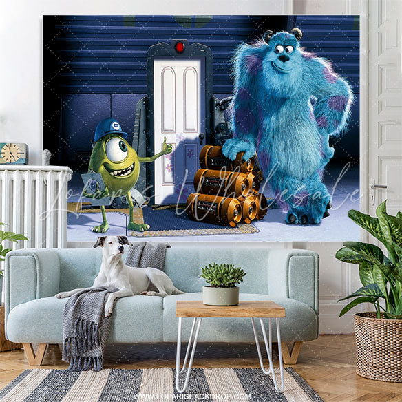 Lofaris Monsters Friend Workers Birthday Party Backdrop