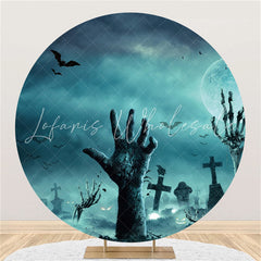 Lofaris Moon Bat Stone Hand Happy Birthday Circle Backdrop