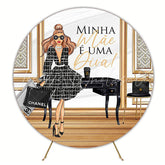 Mothers Day Diva Elegant Round Backdrop for Mothers Day Party