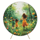 Mothers Day Forest Round Backdrop for Mothers Day Party