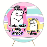 Mothers Day Meme Fun Round Backdrop for Celebration