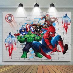 Lofaris Movie Superhero Backdrop For Kids Birthday Party