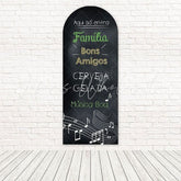 Music Blackboard Pub Concert Feel Arch Backdrop For Rhythm Event Set