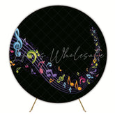 Musical Notes Round Backdrop for Concert Performance Decor