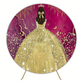 My 15 Years Golden Round Backdrop for Special Birthday