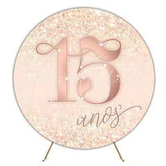 My 15 Years Ros¨¦ Round Backdrop for Birthday Party